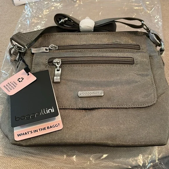 Baggallini Sterling Shimmer Let's Escape Bag/NWT - Picture 7 of 12